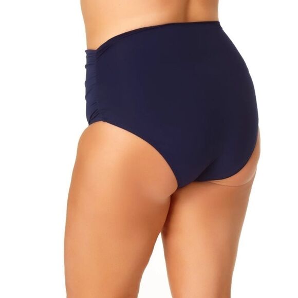 Anne Cole Live in Color Convertible Swim Bottom Navy Plus Size Swumwear - Picture 3 of 9
